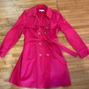 Fuchsia Trench Coat